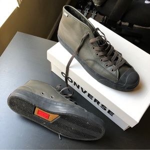 Converse Jack Purcell Leather Mid Top 10 dark green